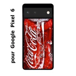 Coque noire pour Google Pixel 6 Coca-Cola Rouge Original