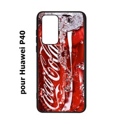 Coque noire pour Huawei P40 Coca-Cola Rouge Original