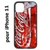Coque noire pour Iphone 11 Coca-Cola Rouge Original