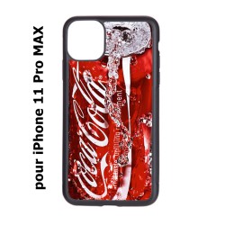 Coque noire pour Iphone 11 PRO MAX Coca-Cola Rouge Original