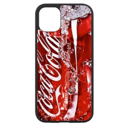 Coque noire pour Iphone 12 et 12 PRO Coca-Cola Rouge Original