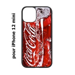 Coque noire pour Iphone 12 MINI Coca-Cola Rouge Original