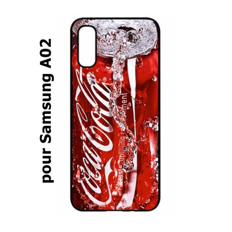 Coque noire pour Samsung Galaxy A02 Coca-Cola Rouge Original