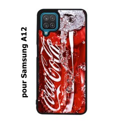 Coque noire pour Samsung Galaxy A12 Coca-Cola Rouge Original