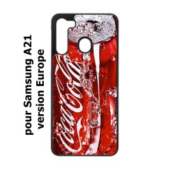 Coque noire pour Samsung Galaxy A21 Coca-Cola Rouge Original