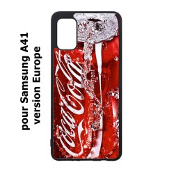 Coque noire pour Samsung Galaxy A41 Coca-Cola Rouge Original