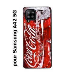 Coque noire pour Samsung Galaxy A42 5G Coca-Cola Rouge Original