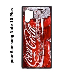 Coque noire pour Samsung Galaxy Note 10 Plus Coca-Cola Rouge Original