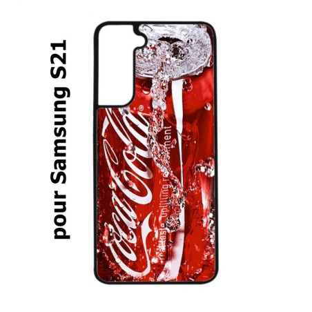 Coque noire pour Samsung Galaxy S21 Coca-Cola Rouge Original