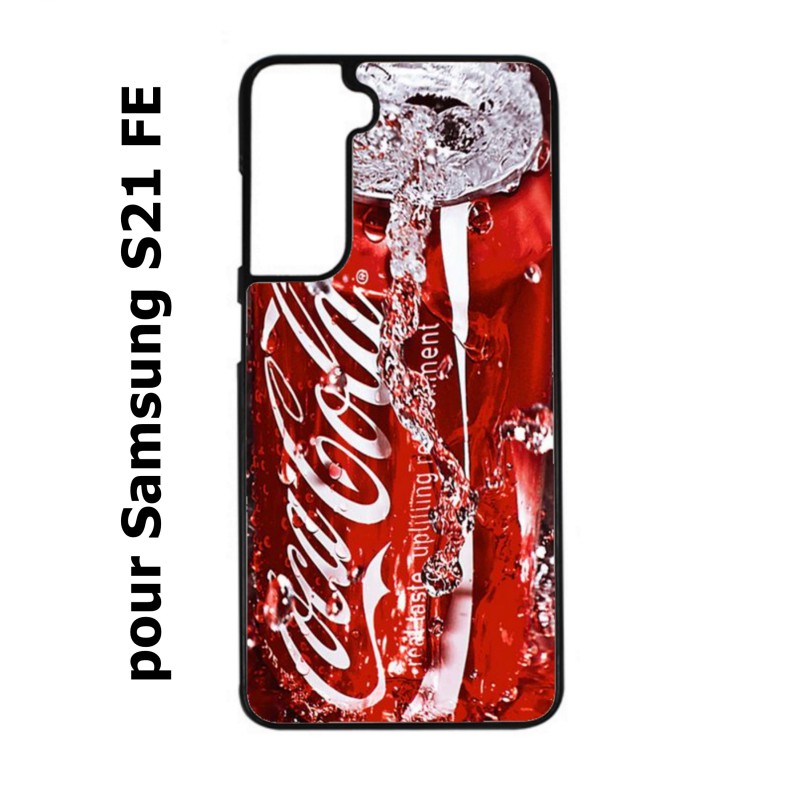 Coque noire pour Samsung S21 FE Coca-Cola Rouge Original