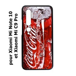 Coque noire pour Xiaomi Mi Note 10 Coca-Cola Rouge Original