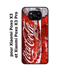 Coque noire pour Xiaomi Poco X3 & Poco X3 Pro Coca-Cola Rouge Original
