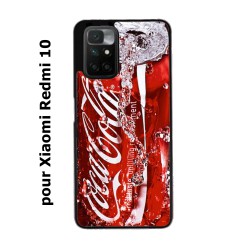 Coque noire pour Xiaomi Redmi 10 Coca-Cola Rouge Original