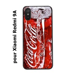 Coque noire pour Xiaomi Redmi 9A Coca-Cola Rouge Original
