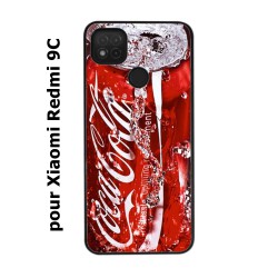 Coque noire pour Xiaomi Redmi 9C Coca-Cola Rouge Original
