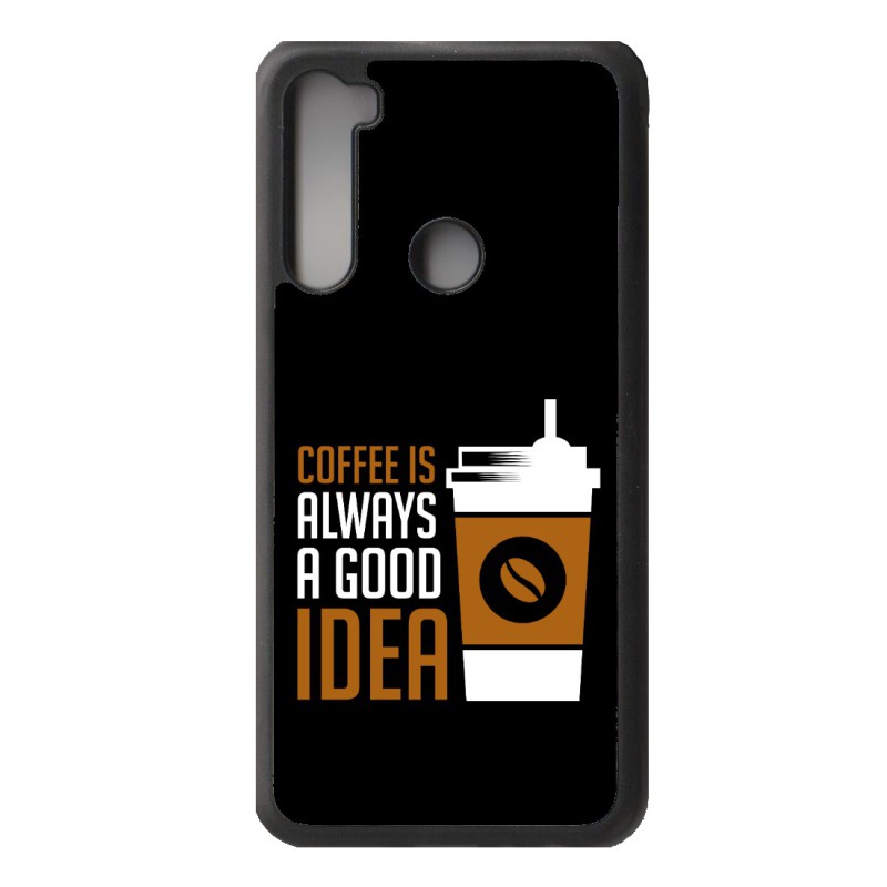 Coque noire pour Xiaomi Redmi 9 Power Coffee is always a good idea - fond noir