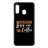 Coque noire pour Samsung Galaxy Core i8262 I raise boys on Love and Coffee - coque café