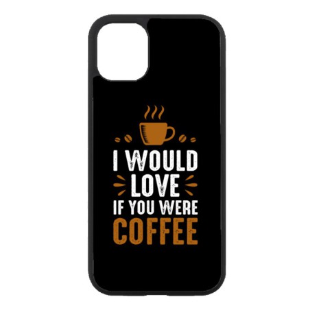 Coque noire pour IPHONE 5/5S et IPHONE SE.2016 I would Love if you were Coffee - coque café
