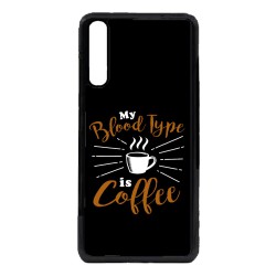 Coque noire pour Honor 10 Lite My Blood Type is Coffee - coque café