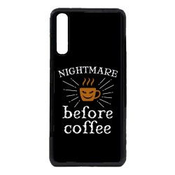 Coque noire pour Honor 10 Nightmare before Coffee - coque café
