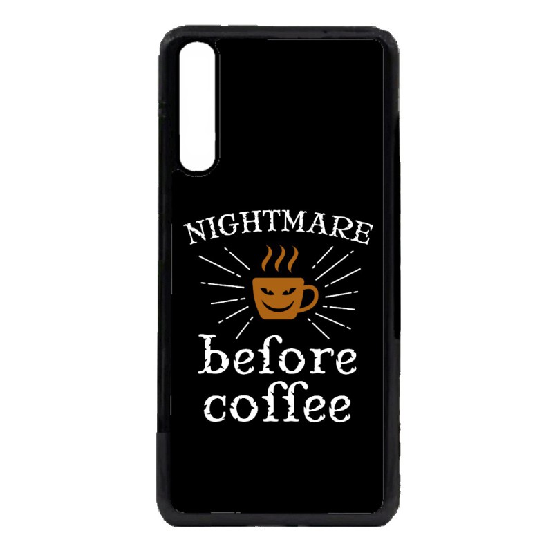 Coque noire pour Honor 10 Nightmare before Coffee - coque café