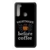 Coque noire pour Xiaomi Redmi Note 7 Nightmare before Coffee - coque café