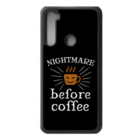 Coque noire pour Xiaomi Redmi Note 9 Nightmare before Coffee - coque café
