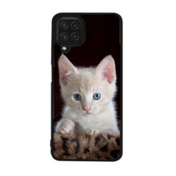 Coque noire pour Samsung Galaxy M32 4G Bébé chat tout mignon - chaton yeux bleus