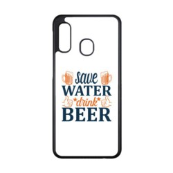 Coque noire pour Samsung Galaxy M32 4G Save Water Drink Beer Humour Bière