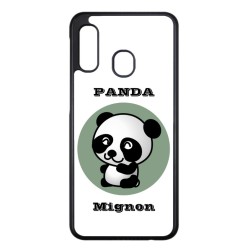 Coque noire pour Samsung Galaxy M32 4G Panda tout mignon
