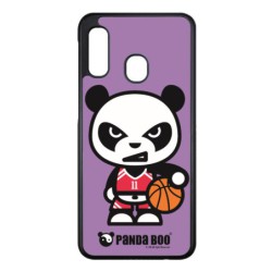 Coque noire pour Samsung Galaxy M32 4G PANDA BOO© Basket Sport Ballon - coque humour