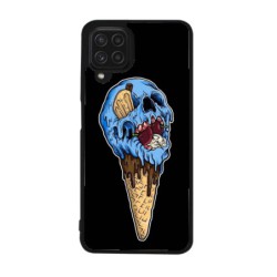 Coque noire pour Samsung Galaxy M32 4G Ice Skull - Crâne Glace - Cône Crâne - skull art