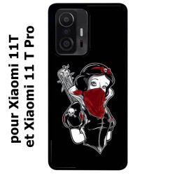 Coque noire pour Xiaomi 11T & 11T Pro Blanche foulard Rouge Gourdin Dessin animé