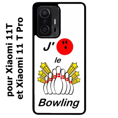 Coque noire pour Xiaomi 11T & 11T Pro J'aime le Bowling