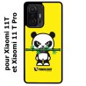 Coque noire pour Xiaomi 11T & 11T Pro PANDA BOO© Bamboo à pleine dents - coque humour
