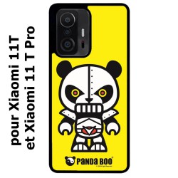 Coque noire pour Xiaomi 11T & 11T Pro PANDA BOO© Robot Kitsch - coque humour