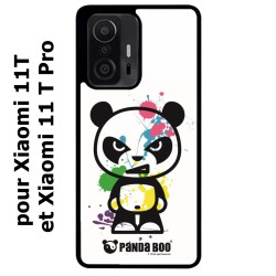 Coque noire pour Xiaomi 11T & 11T Pro PANDA BOO© paintball color flash - coque humour