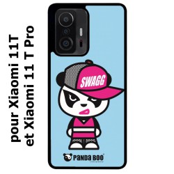 Coque noire pour Xiaomi 11T & 11T Pro PANDA BOO© Miss Panda SWAG - coque humour
