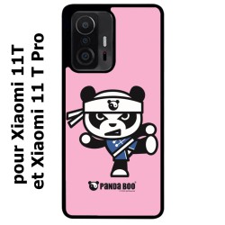 Coque noire pour Xiaomi 11T & 11T Pro PANDA BOO© Ninja Kung Fu Samouraï - coque humour