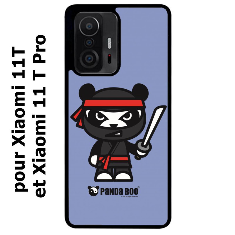 Coque noire pour Xiaomi 11T & 11T Pro PANDA BOO© Ninja Boo noir - coque humour