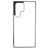 Coque pour Samsung Galaxy S22 Ultra Background cachemire motif bleu géométrique - coque noire TPU souple