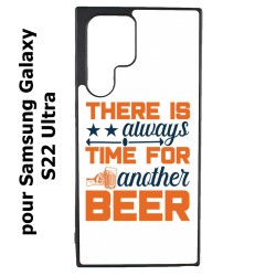 Coque noire pour Samsung Galaxy S22 Ultra Always time for another Beer Humour Bière