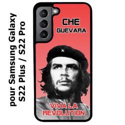 Coque noire pour Samsung Galaxy S22 Plus Che Guevara - Viva la revolution