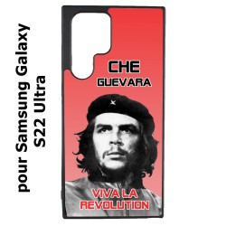 Coque noire pour Samsung Galaxy S22 Ultra Che Guevara - Viva la revolution