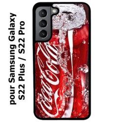 Coque noire pour Samsung Galaxy S22 Plus Coca-Cola Rouge Original