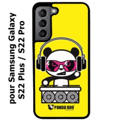 Coque noire pour Samsung Galaxy S22 Plus PANDA BOO© DJ music - coque humour