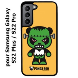 Coque noire pour Samsung Galaxy S22 Plus PANDA BOO© Frankenstein monstre - coque humour