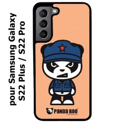 Coque noire pour Samsung Galaxy S22 Plus PANDA BOO© Mao Panda communiste - coque humour