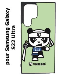 Coque noire pour Samsung Galaxy S22 Ultra PANDA BOO© Ninja Boo - coque humour