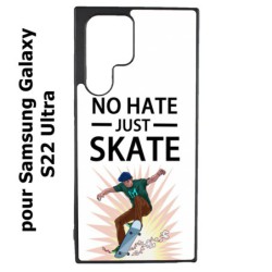 Coque noire pour Samsung Galaxy S22 Ultra Skateboard